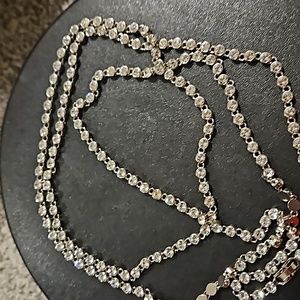 36" cz or crystal necklace